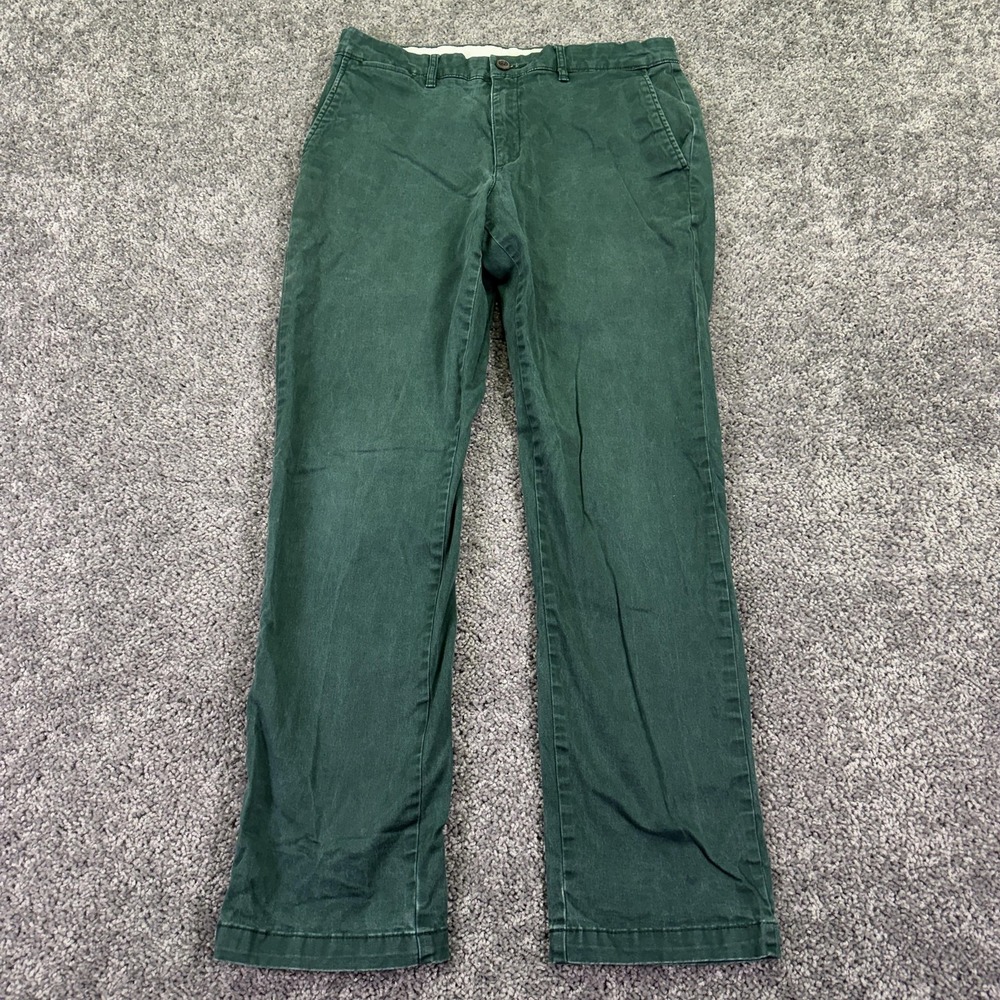 Goodthreads Pants Mens 30x30 Green Straight Chino Stretch Casual Work City